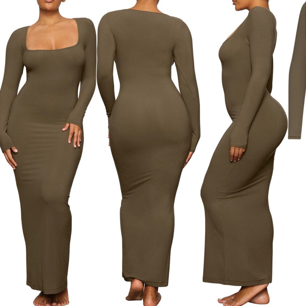 Skims soft lounge long sleeve dress